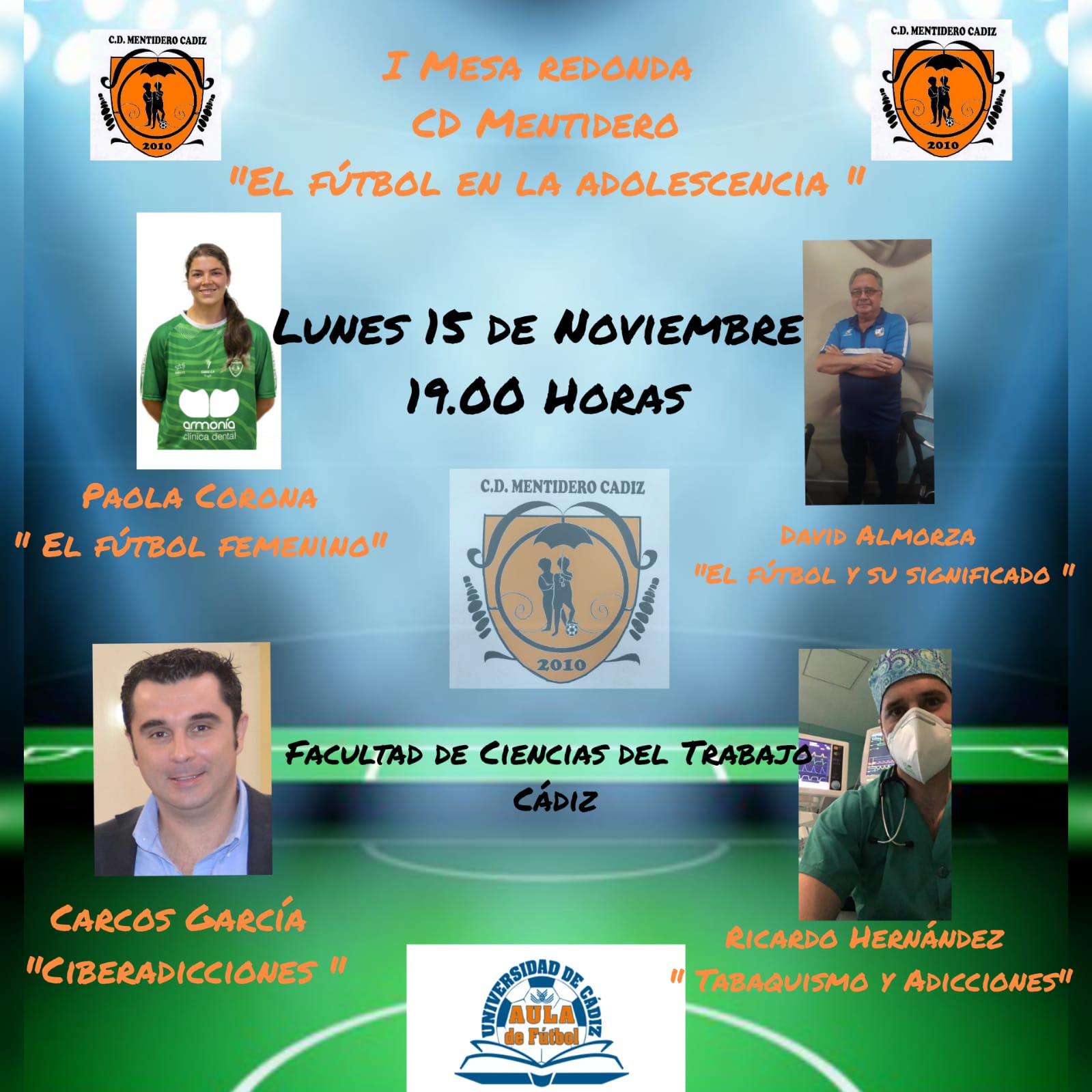 I Mesa Redonda CD Mentidero “El fútbol en la adolescencia”