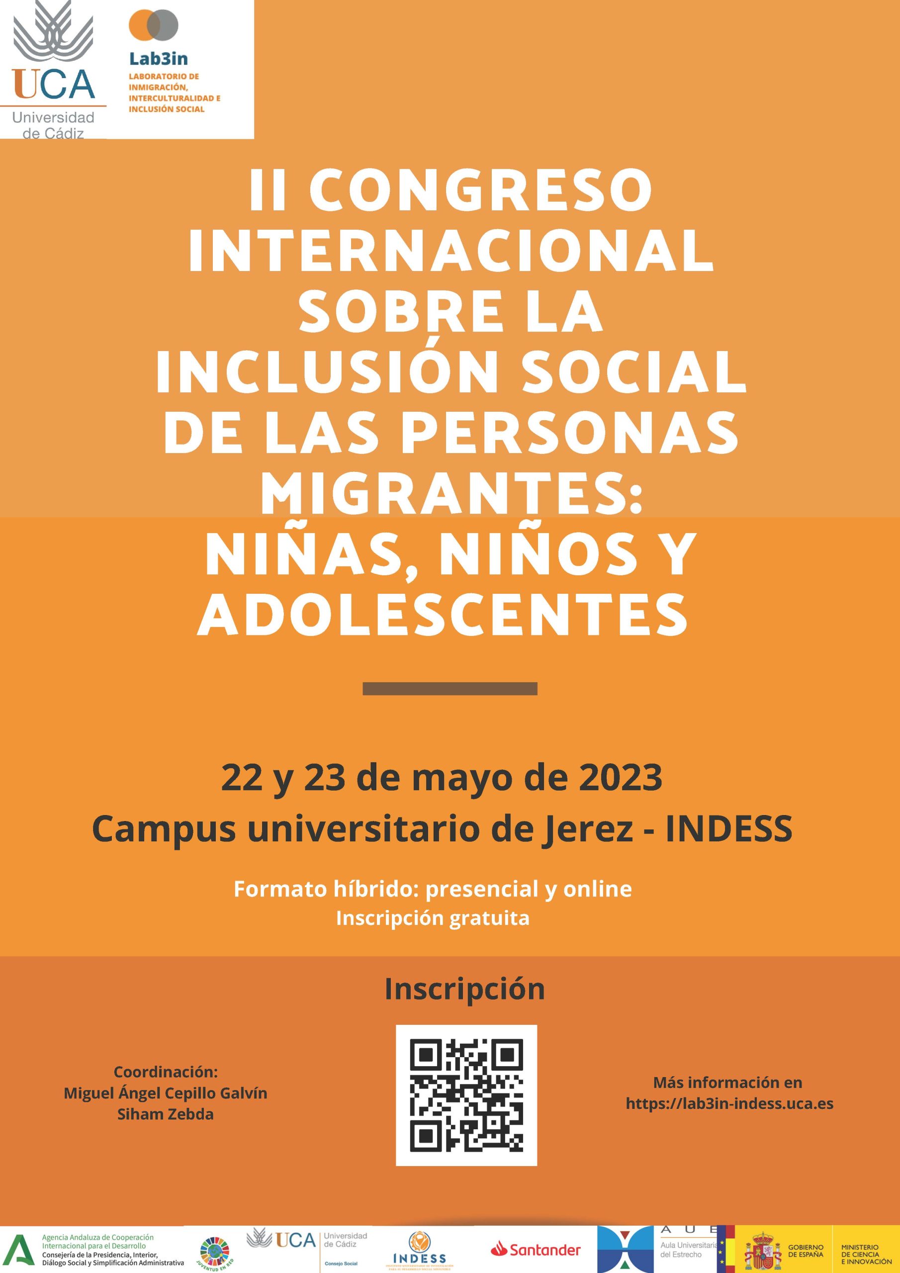 “II Congreso internacional sobre la inclusión social de las personas migrantes: niñas, niños y adolescentes”