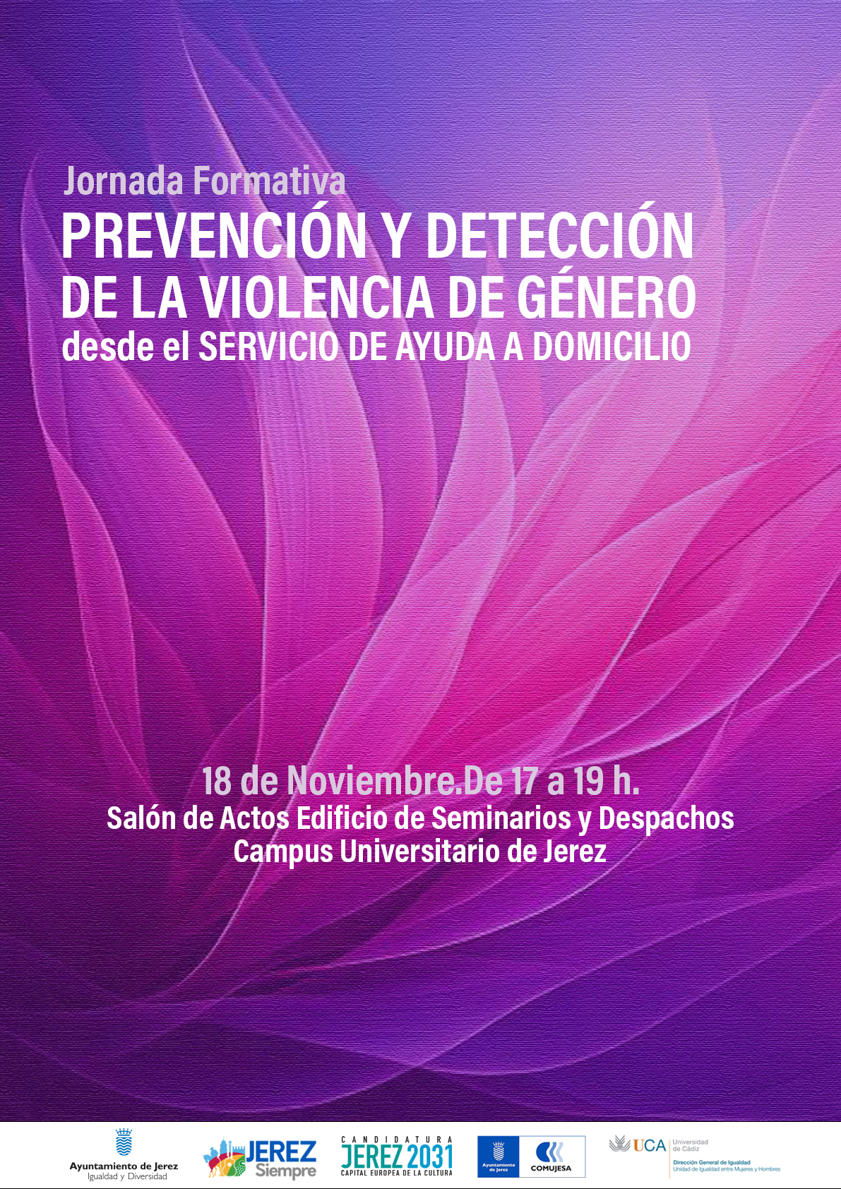 Jornada Formativa Prevención y Detección de la Violencia de Género desde el Servicio de Ayuda a Domicilio