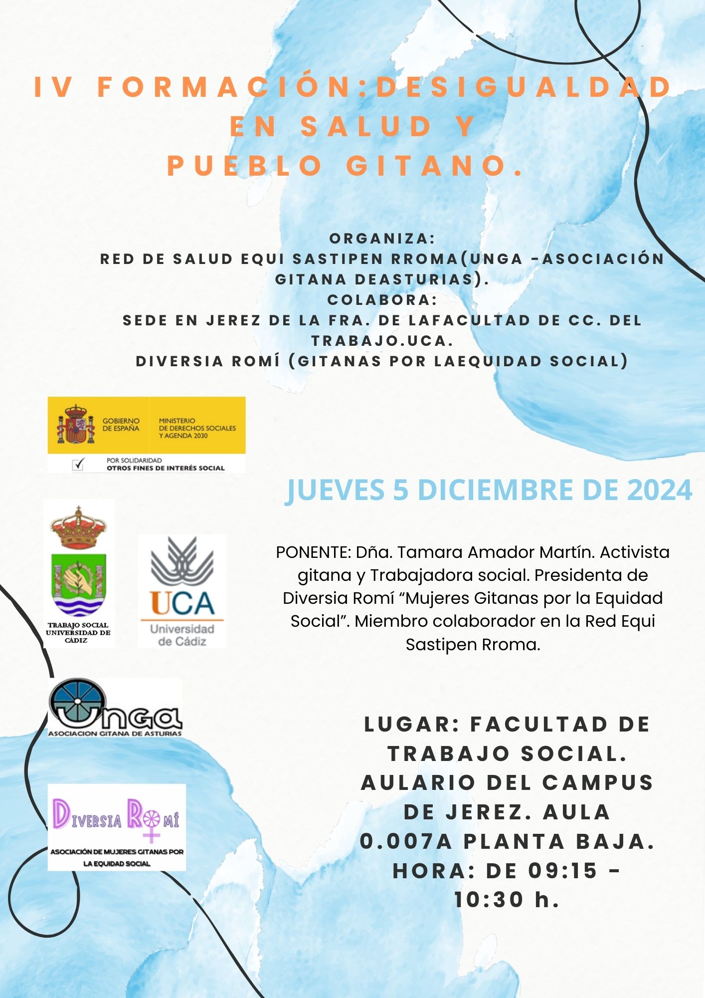 IV Formación: Desigualdad en Salud y Pueblo Gitano