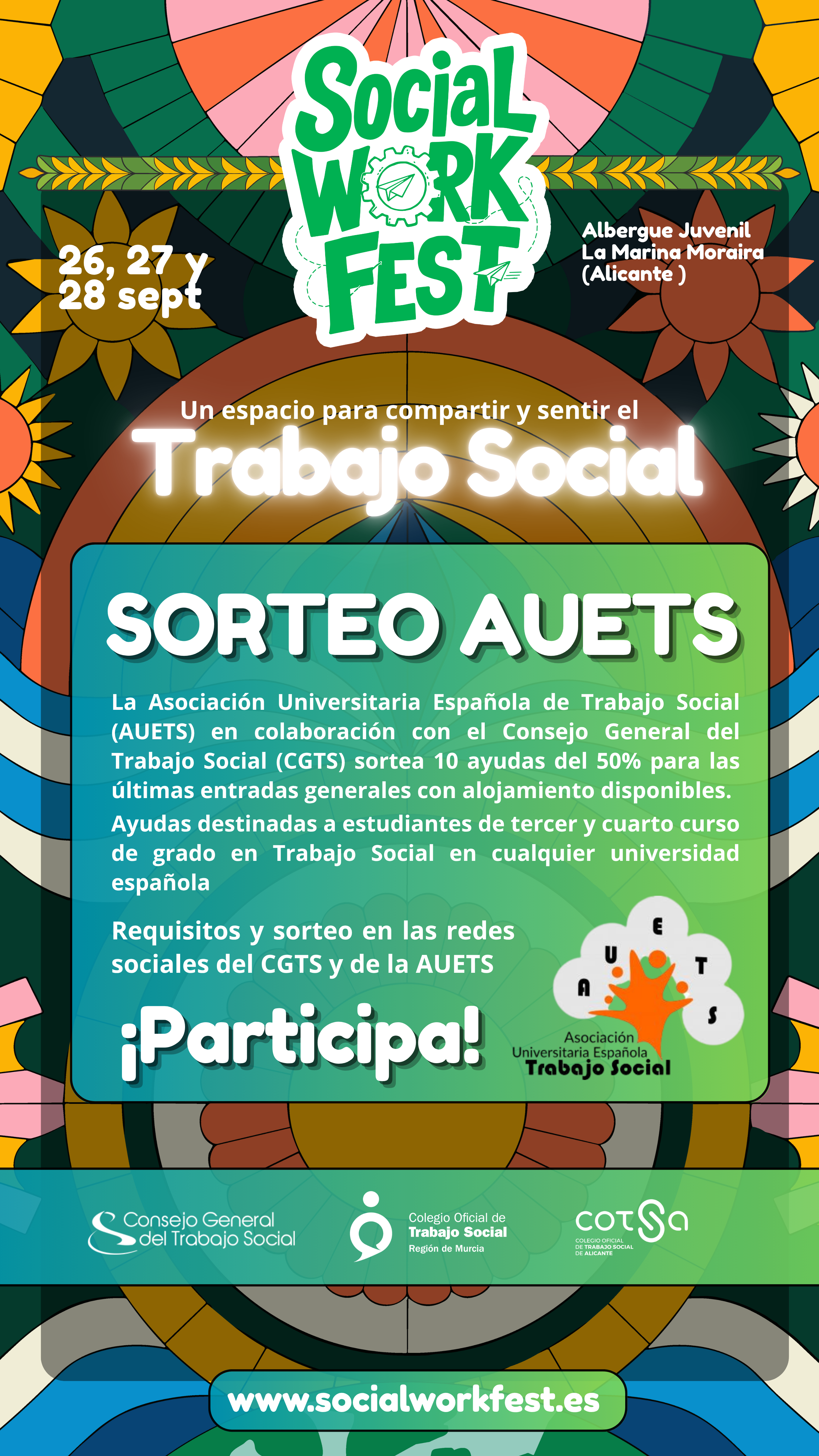 Sorteo AUETS y CGTS – Código de descuento para asistir al Social Work Fest
