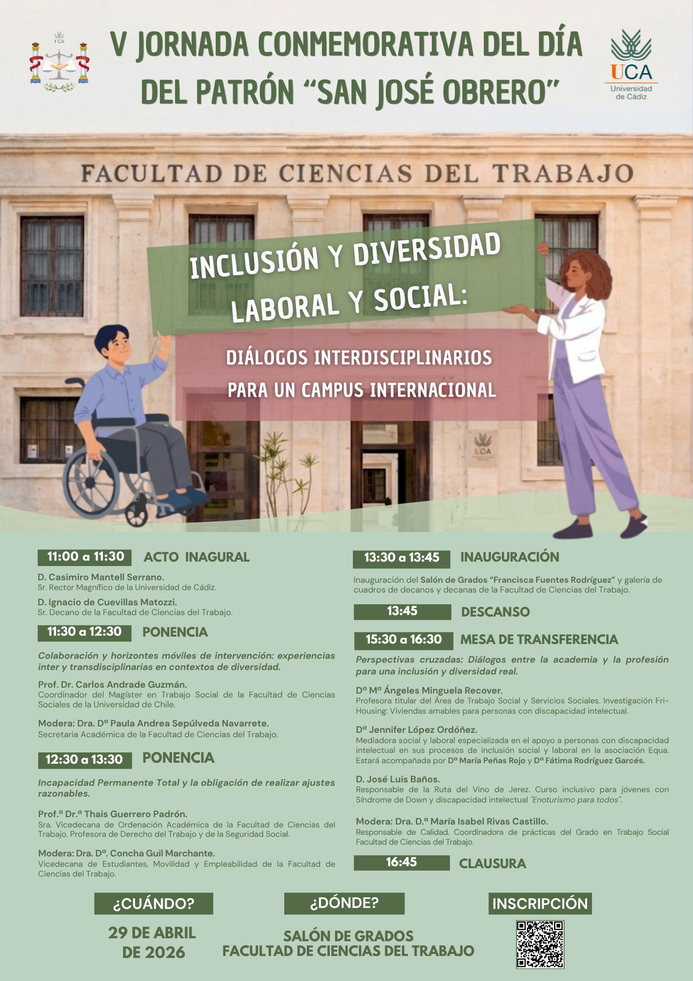 V Jornada Conmemorativa del Día del Patrón “San José Obrero” de la Facultad de Ciencias del Trabajo