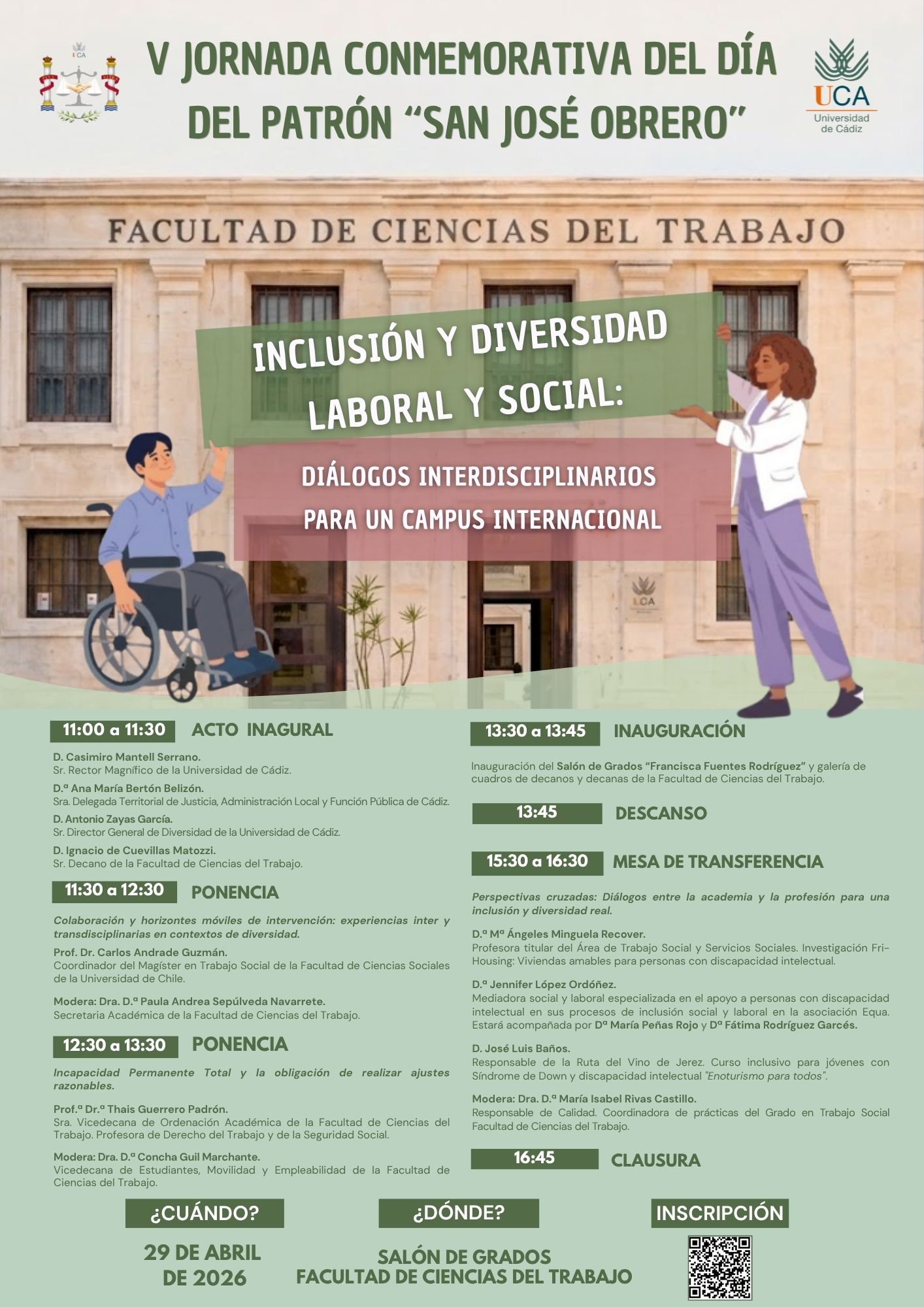 V Jornada Conmemorativa del Día del Patrón “San José Obrero” de la Facultad de Ciencias del Trabajo