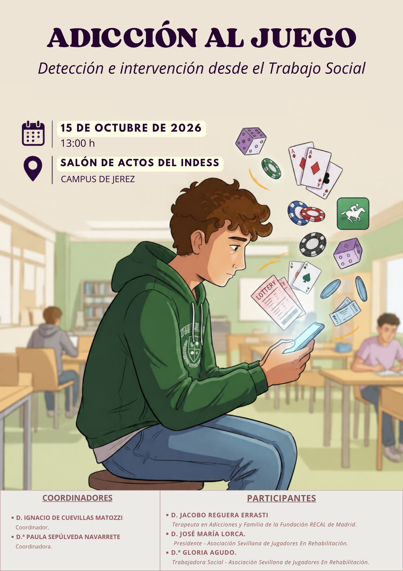 Celebración de la Jornada “Adicción al juego: Detección e Intervención desde el Trabajo Social”.